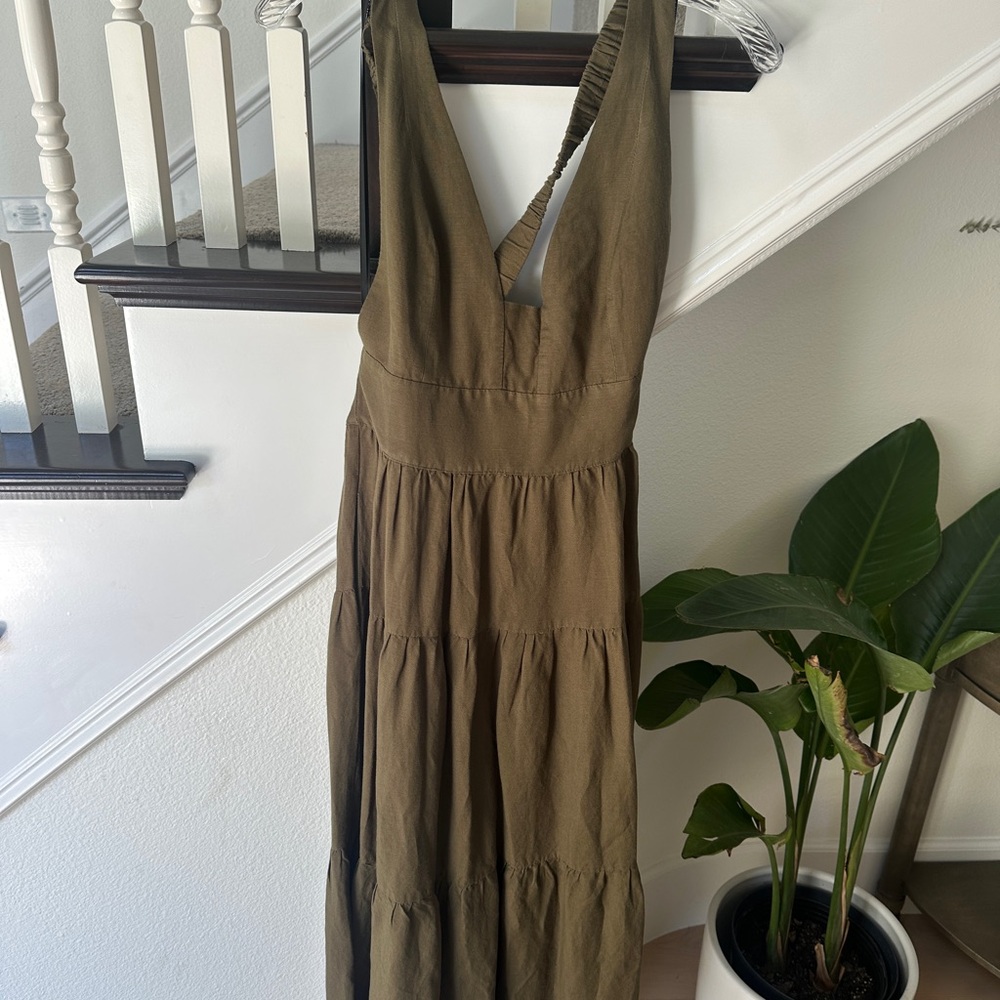Shona Joy Green/Khaki Sundress
